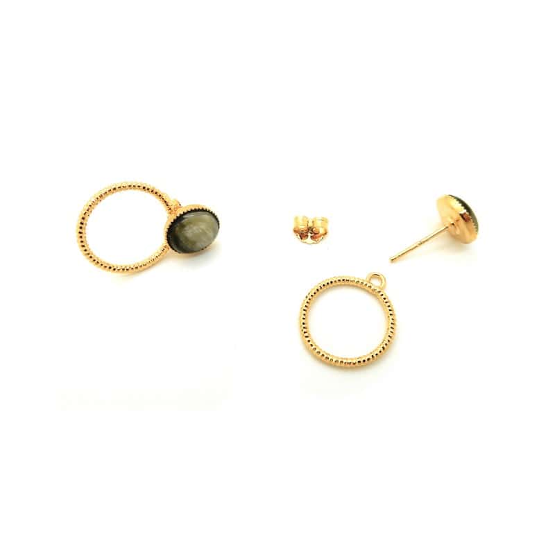 Boucles d'oreilles en plaqué or - Athéna