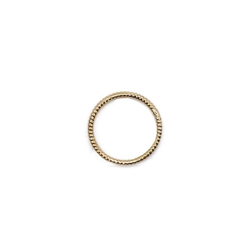 Bague en plaqué or - Azaes strié