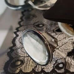 Bague palladiée réglable -... 2