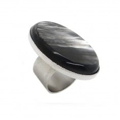 Bague palladiée réglable -...