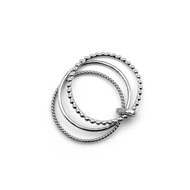 Bague semainier en argent - 3 bagues