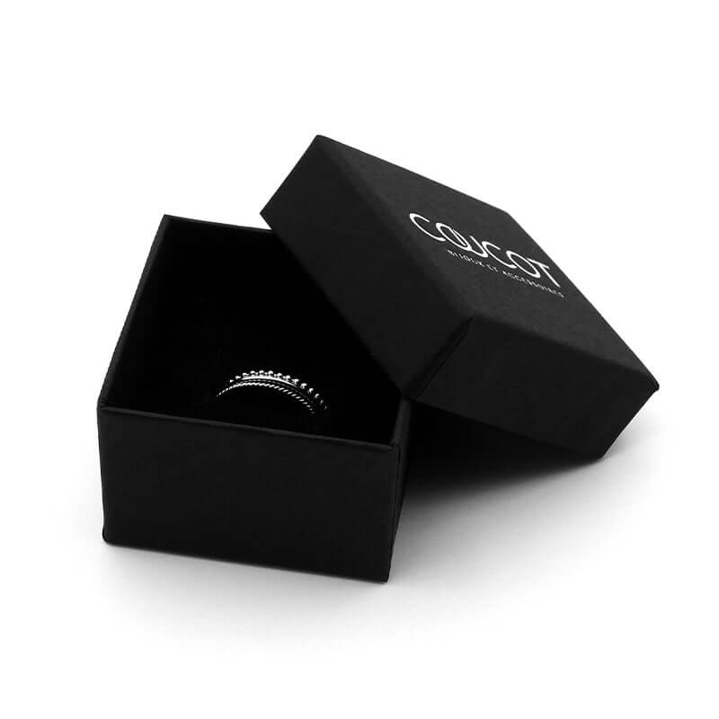 Silver multi-row ring - 3 rings