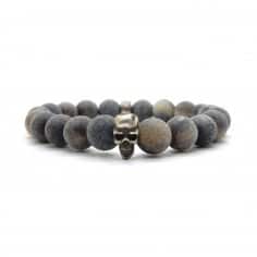 Silver skull elastic bracelet