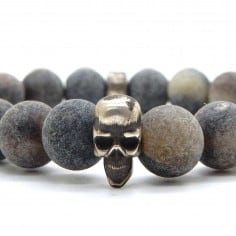 Silver skull elastic bracelet 2
