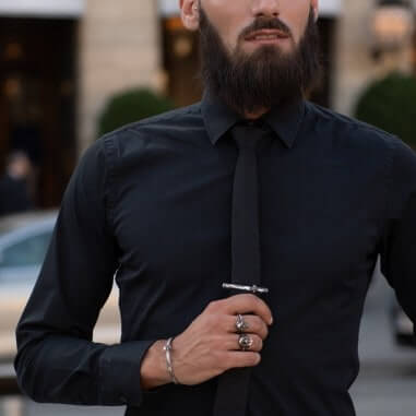 Silver Skull Cuff - L