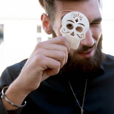 Silver Skull Cuff - L