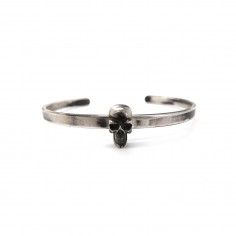 Silver Skull Cuff - L