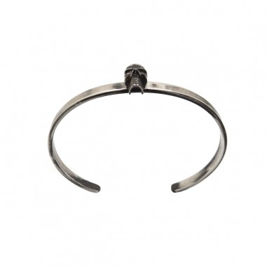 Silver Skull Cuff - L