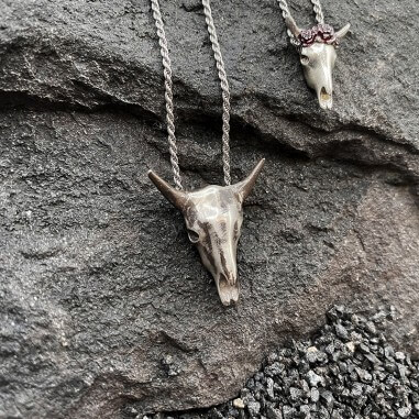Collier tête de buffle - L
