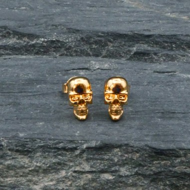 Silver skull earrings