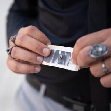 Pince à billets tête de mort en argent